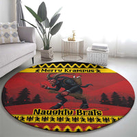 Merry Krampus Germany Round Carpet Frohe Weihnachten - Wonder Print Shop