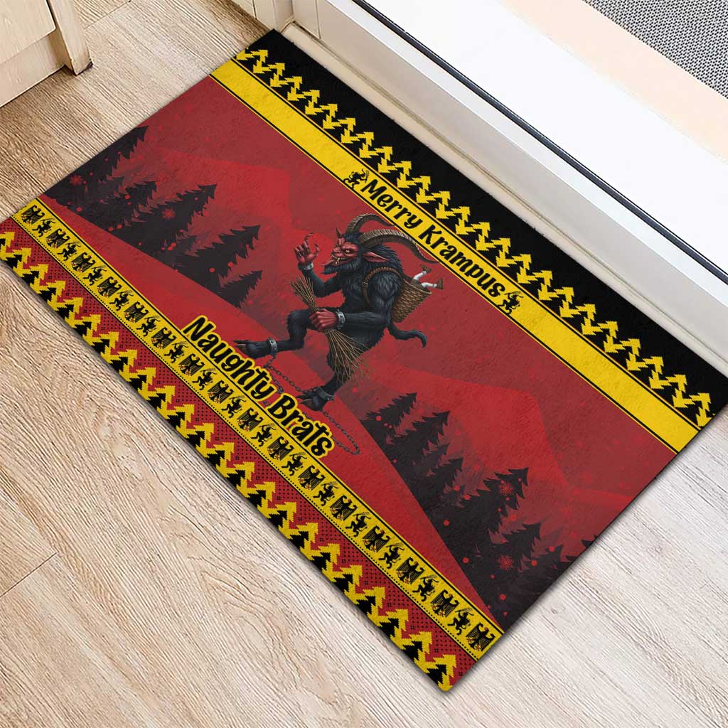 Merry Krampus Germany Rubber Doormat Frohe Weihnachten - Wonder Print Shop