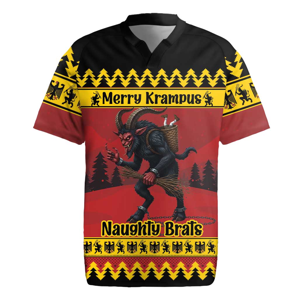 Merry Krampus Germany Rugby Jersey Frohe Weihnachten - Wonder Print Shop