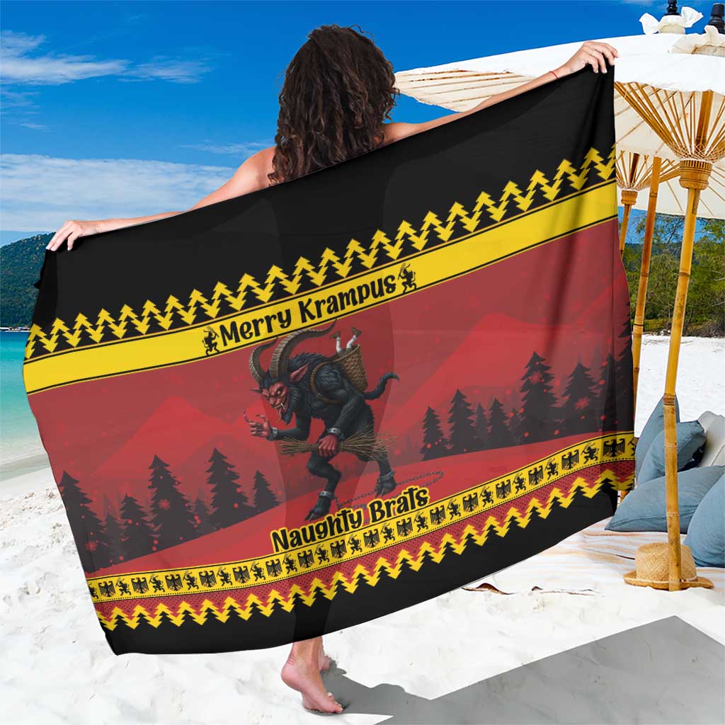 Merry Krampus Germany Sarong Frohe Weihnachten - Wonder Print Shop