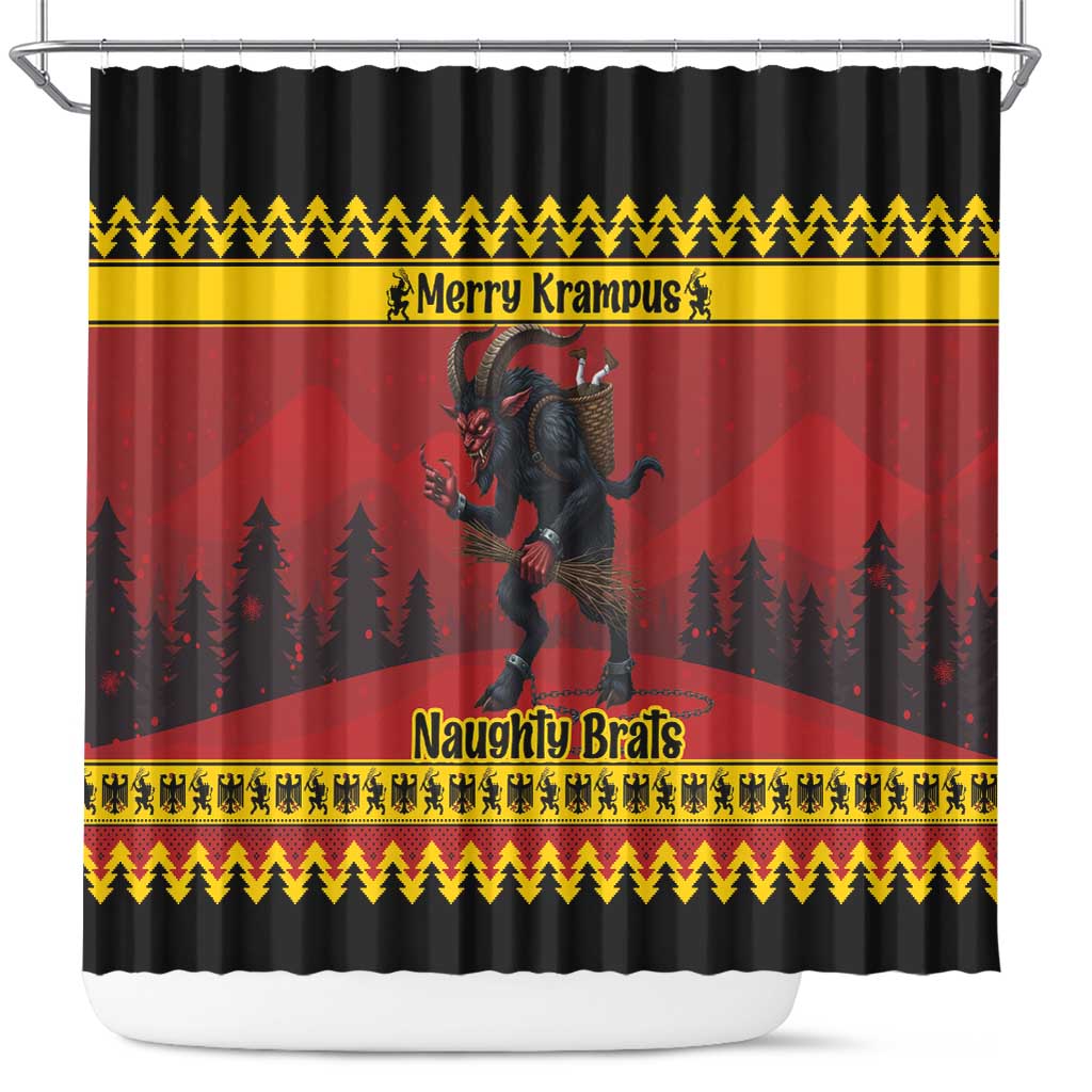 Merry Krampus Germany Shower Curtain Frohe Weihnachten - Wonder Print Shop