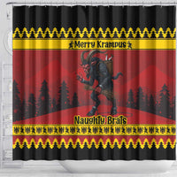 Merry Krampus Germany Shower Curtain Frohe Weihnachten - Wonder Print Shop