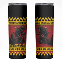 Merry Krampus Germany Skinny Tumbler Frohe Weihnachten - Wonder Print Shop