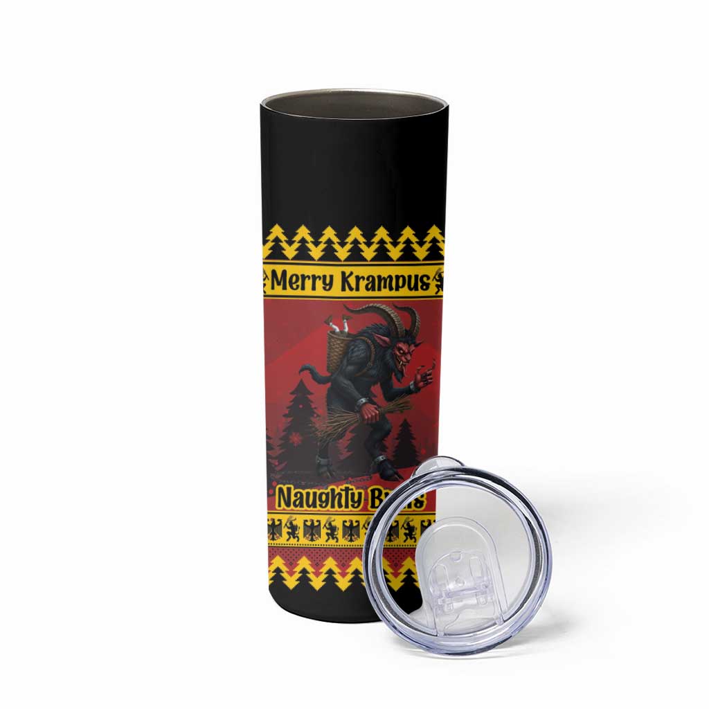 Merry Krampus Germany Skinny Tumbler Frohe Weihnachten - Wonder Print Shop