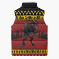 Merry Krampus Germany Sleeveless Puffer Jacket Frohe Weihnachten - Wonder Print Shop