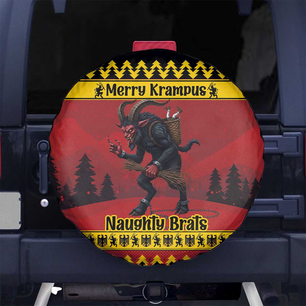 Merry Krampus Germany Spare Tire Cover Frohe Weihnachten - Wonder Print Shop
