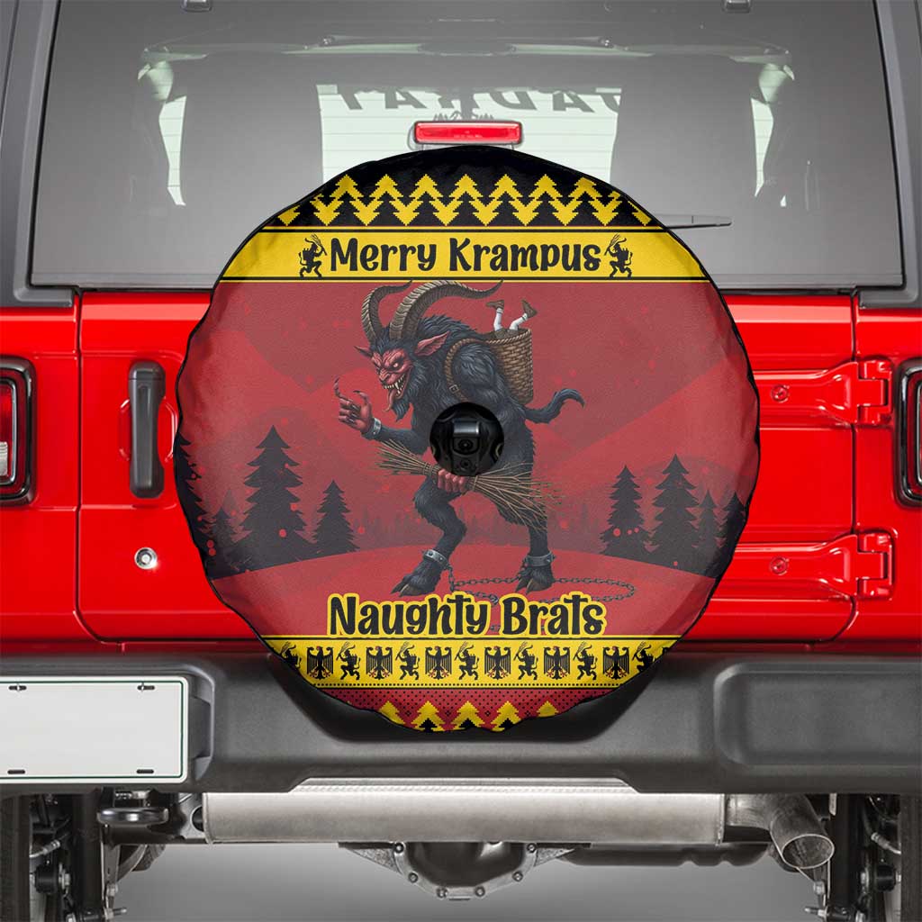 Merry Krampus Germany Spare Tire Cover Frohe Weihnachten - Wonder Print Shop