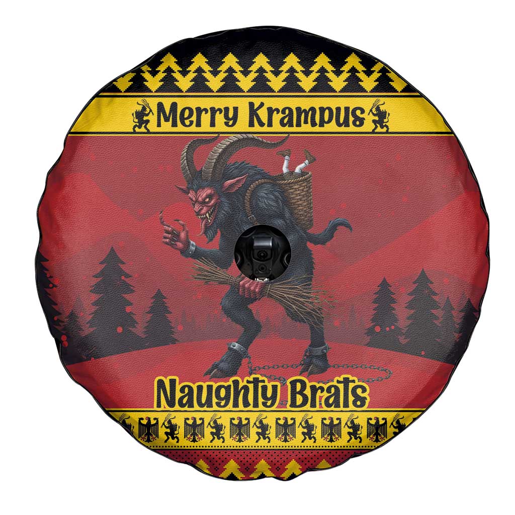 Merry Krampus Germany Spare Tire Cover Frohe Weihnachten - Wonder Print Shop