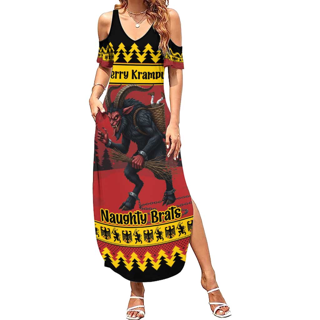 Merry Krampus Germany Summer Maxi Dress Frohe Weihnachten - Wonder Print Shop
