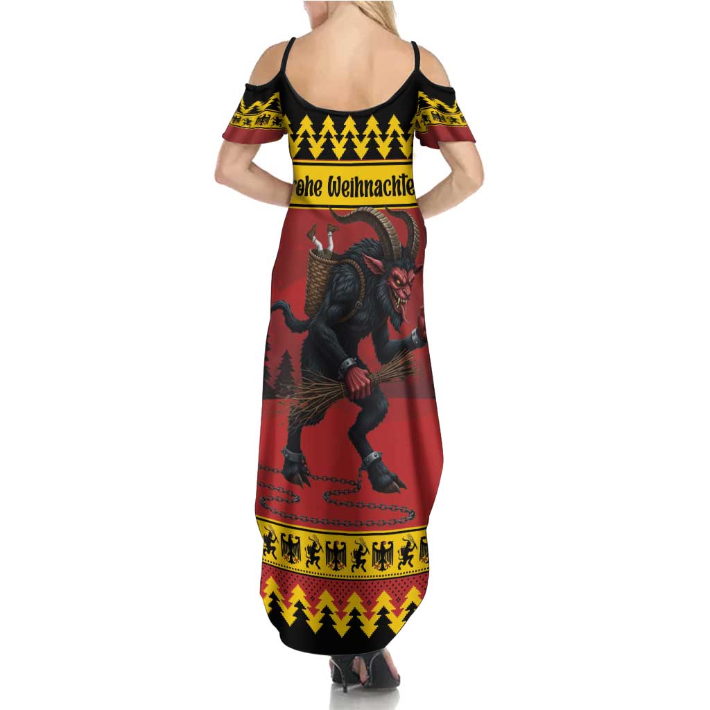 Merry Krampus Germany Summer Maxi Dress Frohe Weihnachten - Wonder Print Shop
