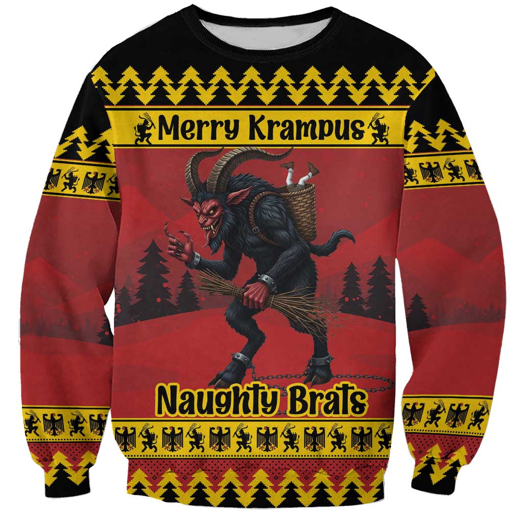 Merry Krampus Germany Sweatshirt Frohe Weihnachten - Wonder Print Shop