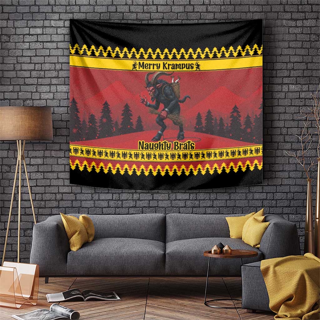 Merry Krampus Germany Tapestry Frohe Weihnachten - Wonder Print Shop