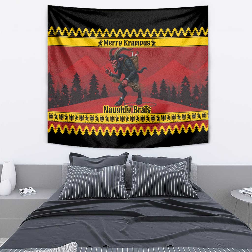 Merry Krampus Germany Tapestry Frohe Weihnachten - Wonder Print Shop