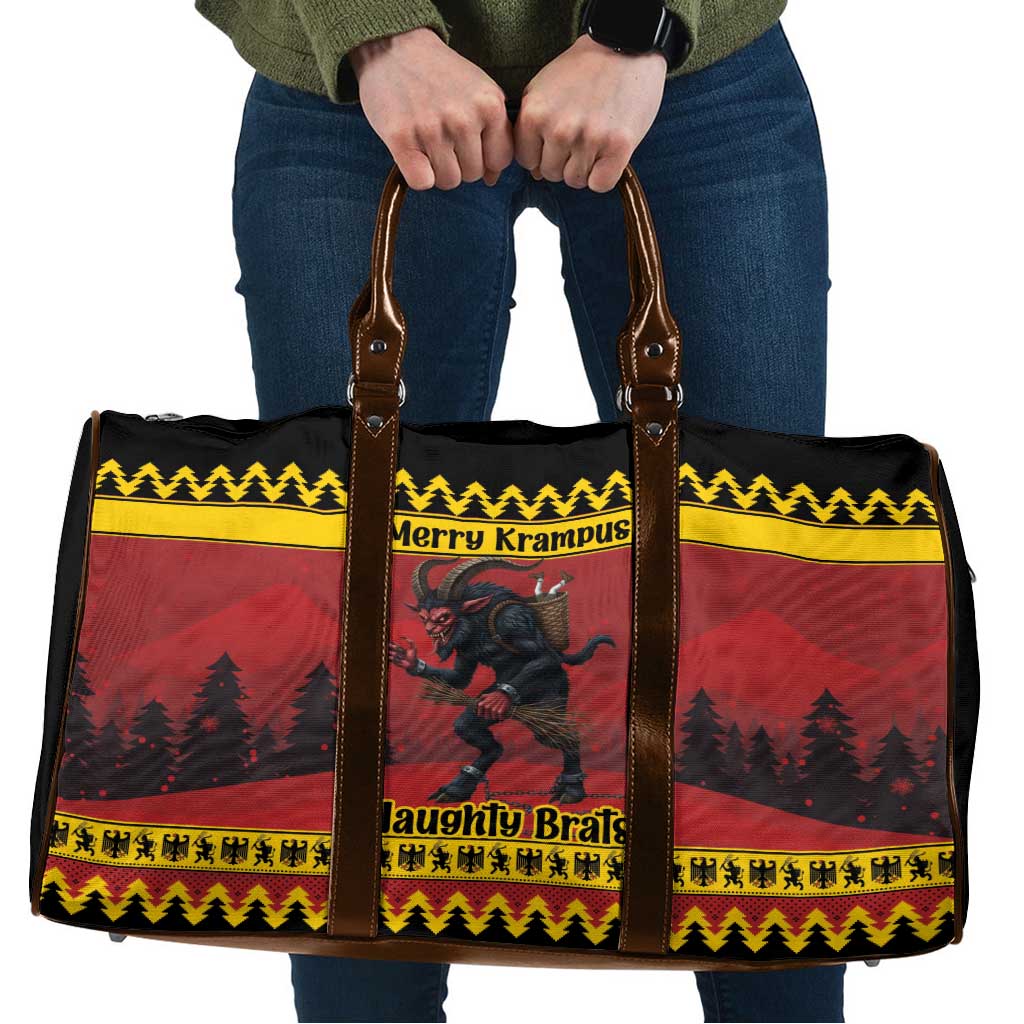 Merry Krampus Germany Travel Bag Frohe Weihnachten - Wonder Print Shop