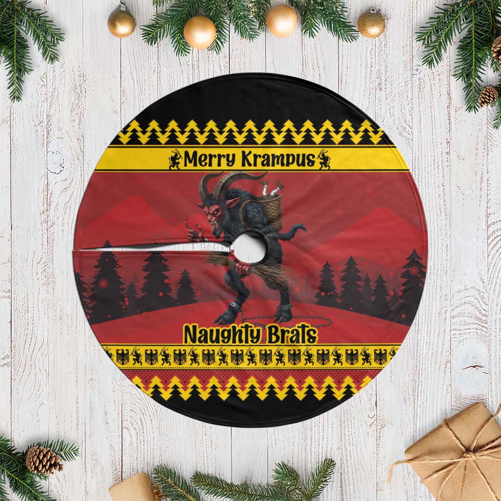 Merry Krampus Germany Tree Skirt Frohe Weihnachten - Wonder Print Shop