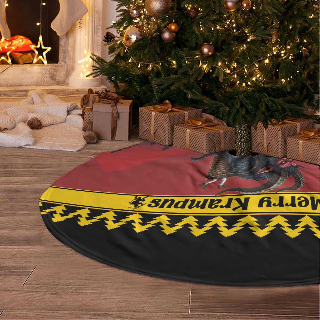 Merry Krampus Germany Tree Skirt Frohe Weihnachten - Wonder Print Shop