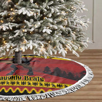 Merry Krampus Germany Tree Skirt Frohe Weihnachten - Wonder Print Shop