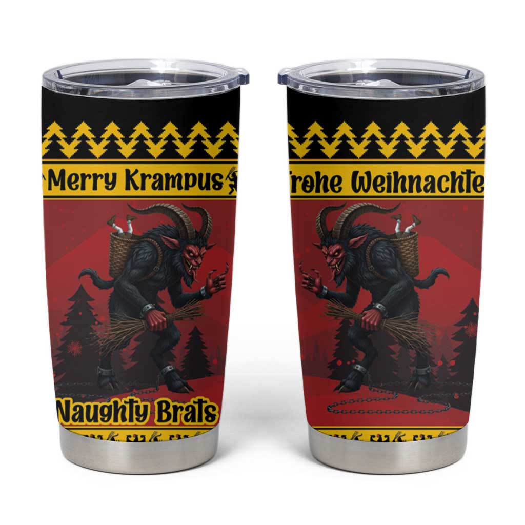 Merry Krampus Germany Tumbler Cup Frohe Weihnachten - Wonder Print Shop