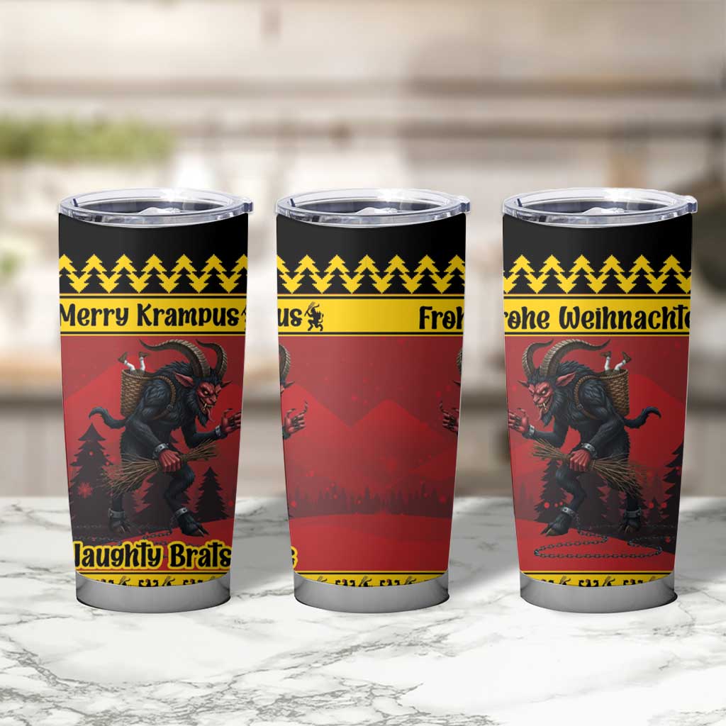 Merry Krampus Germany Tumbler Cup Frohe Weihnachten - Wonder Print Shop