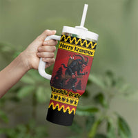 Merry Krampus Germany Tumbler With Handle Frohe Weihnachten - Wonder Print Shop