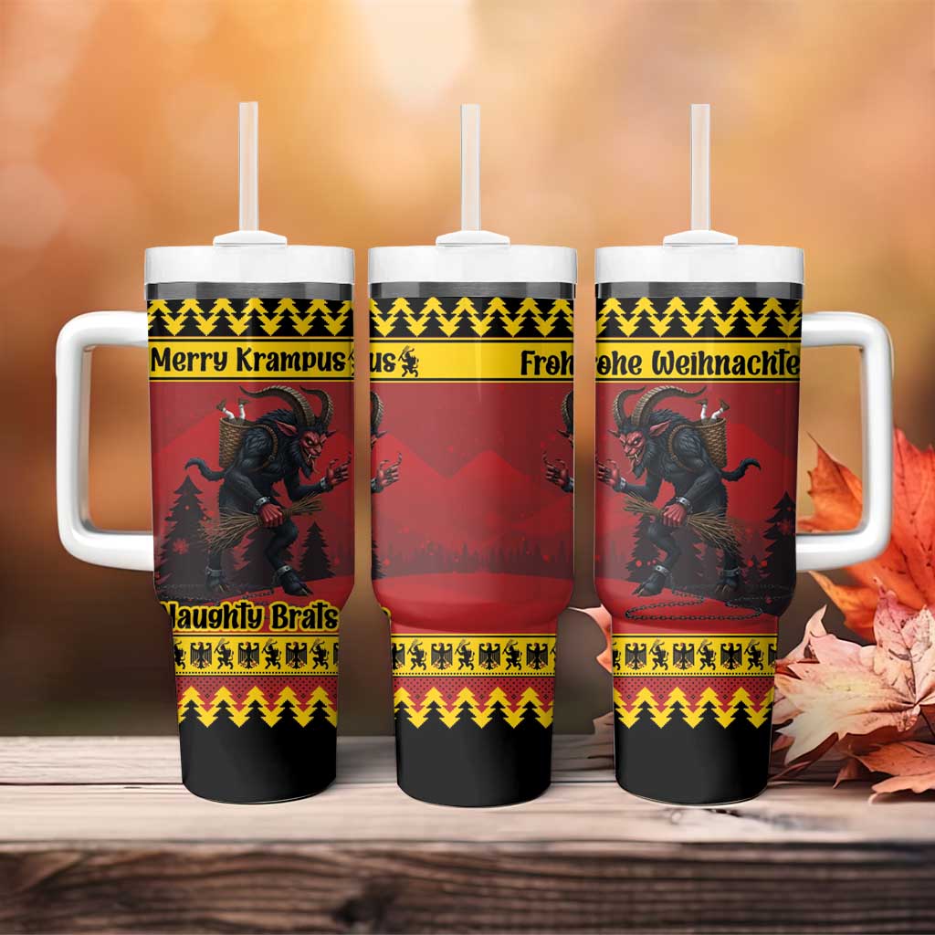 Merry Krampus Germany Tumbler With Handle Frohe Weihnachten - Wonder Print Shop