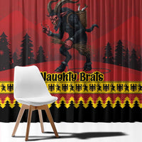 Merry Krampus Germany Window Curtain Frohe Weihnachten - Wonder Print Shop