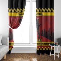 Merry Krampus Germany Window Curtain Frohe Weihnachten - Wonder Print Shop