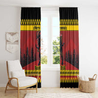 Merry Krampus Germany Window Curtain Frohe Weihnachten - Wonder Print Shop