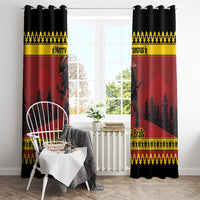 Merry Krampus Germany Window Curtain Frohe Weihnachten - Wonder Print Shop
