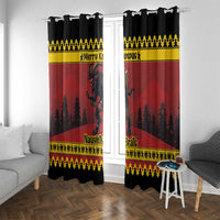Merry Krampus Germany Window Curtain Frohe Weihnachten - Wonder Print Shop
