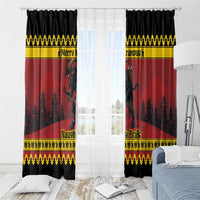 Merry Krampus Germany Window Curtain Frohe Weihnachten - Wonder Print Shop