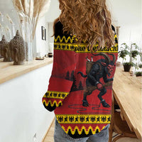 Merry Krampus Germany Women Casual Shirt Frohe Weihnachten - Wonder Print Shop