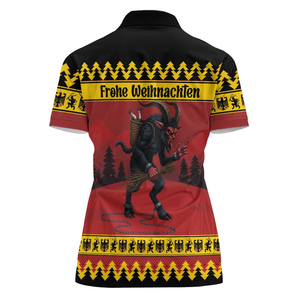Merry Krampus Germany Women Polo Shirt Frohe Weihnachten - Wonder Print Shop