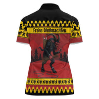 Merry Krampus Germany Women Polo Shirt Frohe Weihnachten - Wonder Print Shop