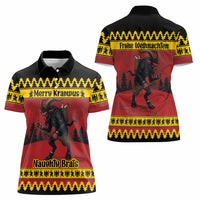 Merry Krampus Germany Women Polo Shirt Frohe Weihnachten - Wonder Print Shop