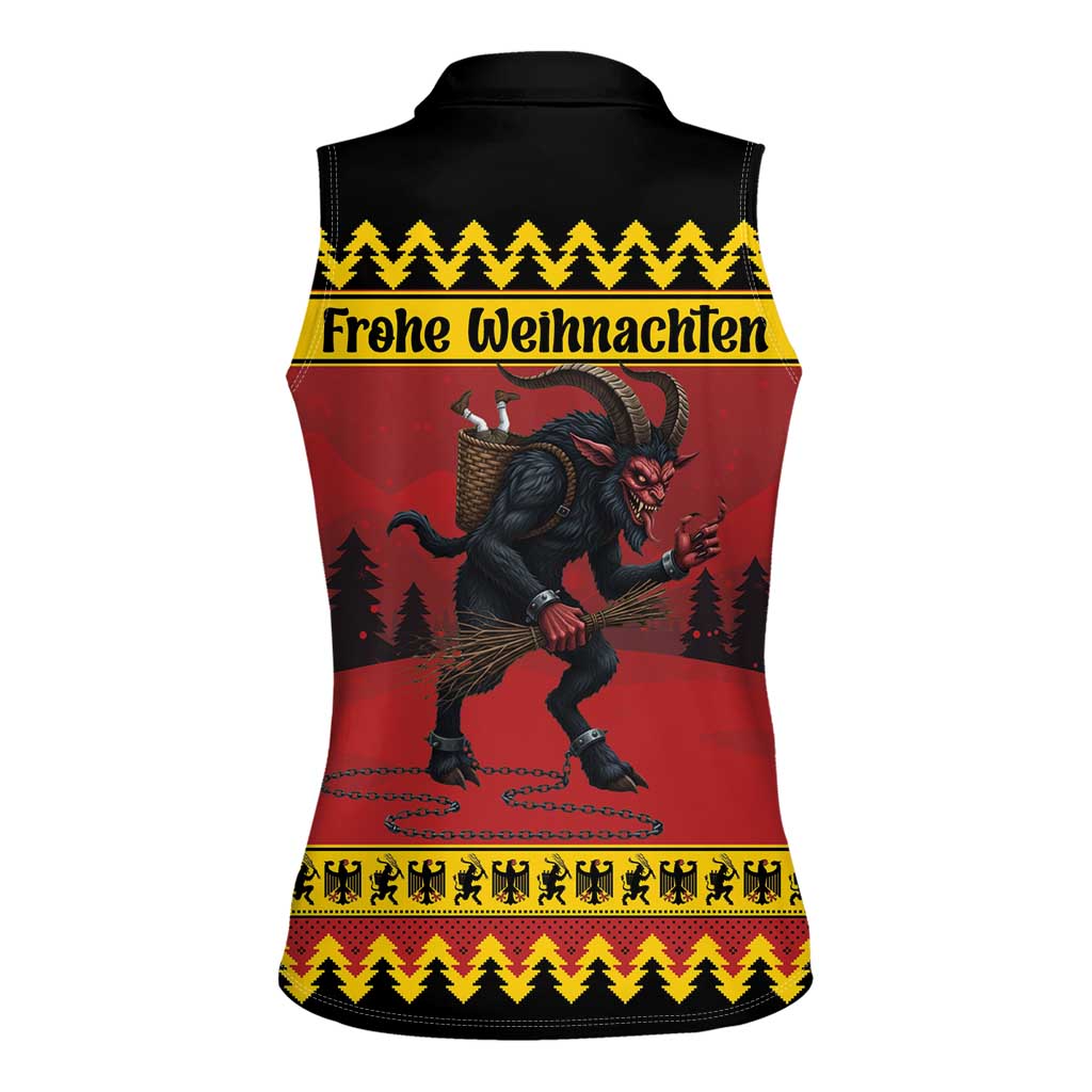 Merry Krampus Germany Women Sleeveless Polo Shirt Frohe Weihnachten - Wonder Print Shop