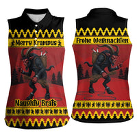 Merry Krampus Germany Women Sleeveless Polo Shirt Frohe Weihnachten - Wonder Print Shop