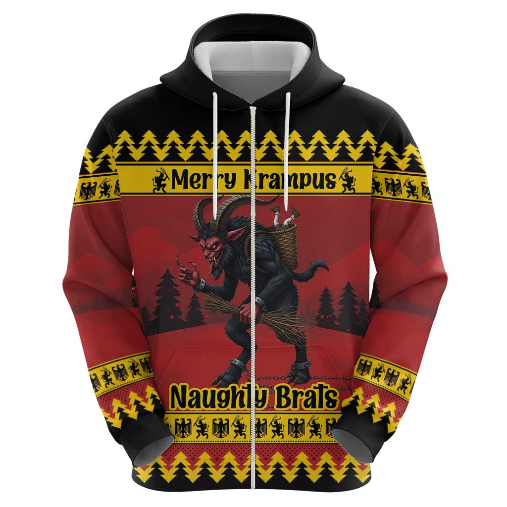 Merry Krampus Germany Zip Hoodie Frohe Weihnachten - Wonder Print Shop