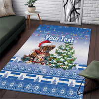Personalized Nicaragua Christmas Area Rug Panthera Onca Cute With Christmas Tree - Wonder Print Shop
