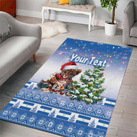 Personalized Nicaragua Christmas Area Rug Panthera Onca Cute With Christmas Tree - Wonder Print Shop