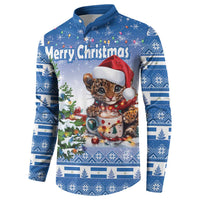 Personalized Nicaragua Christmas Button Sweatshirt Panthera Onca Cute With Christmas Tree - Wonder Print Shop