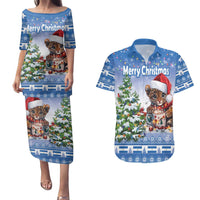 Personalized Nicaragua Christmas Couples Matching Puletasi and Hawaiian Shirt Panthera Onca Cute With Christmas Tree - Wonder Print Shop