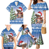 Personalized Nicaragua Christmas Family Matching Mermaid Dress and Hawaiian Shirt Panthera Onca Cute With Christmas Tree - Wonder Print Shop