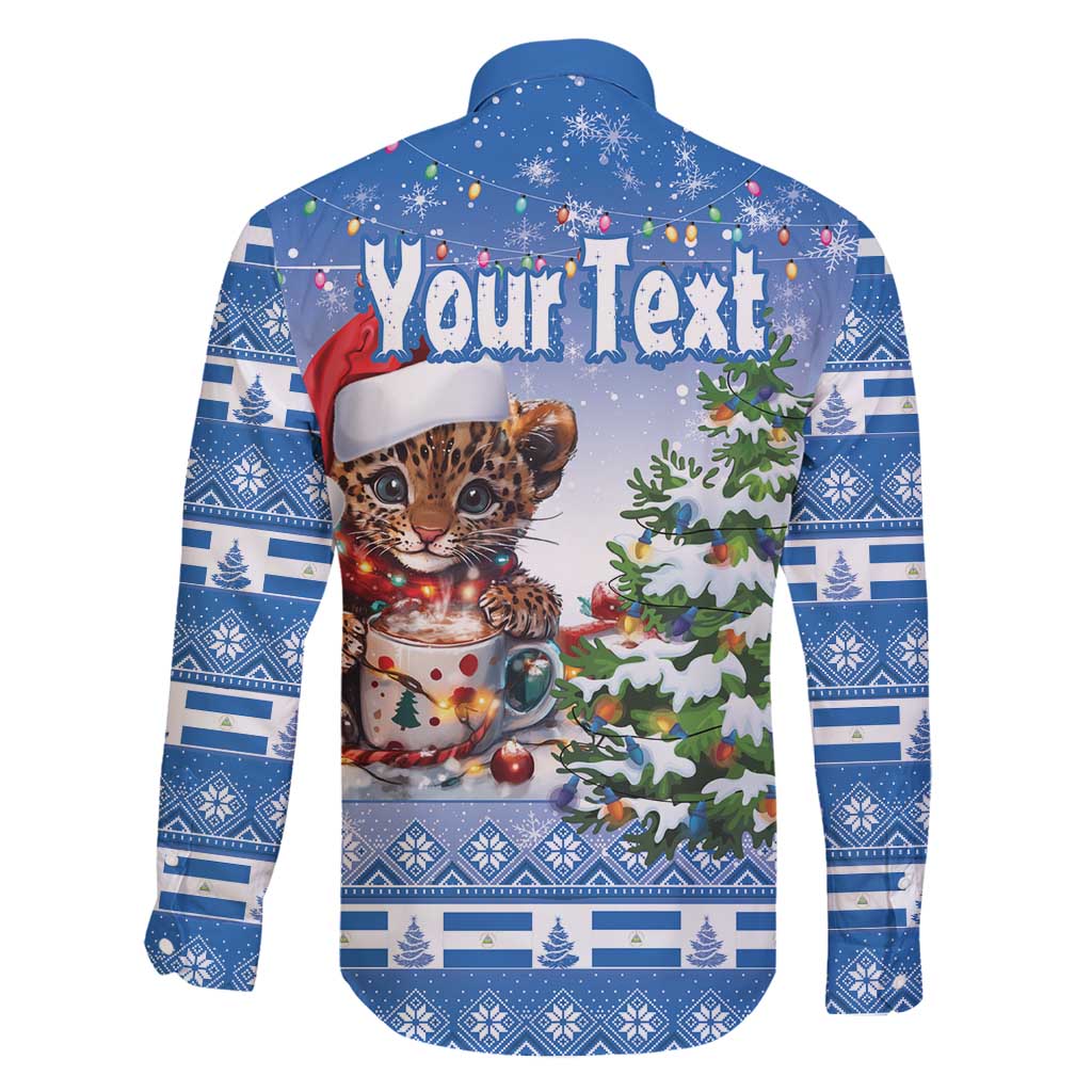 Personalized Nicaragua Christmas Family Matching Mermaid Dress and Hawaiian Shirt Panthera Onca Cute With Christmas Tree - Wonder Print Shop