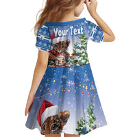 Personalized Nicaragua Christmas Family Matching Summer Maxi Dress and Hawaiian Shirt Panthera Onca Cute With Christmas Tree - Wonder Print Shop