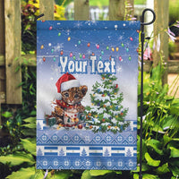 Personalized Nicaragua Christmas Garden Flag Panthera Onca Cute With Christmas Tree - Wonder Print Shop