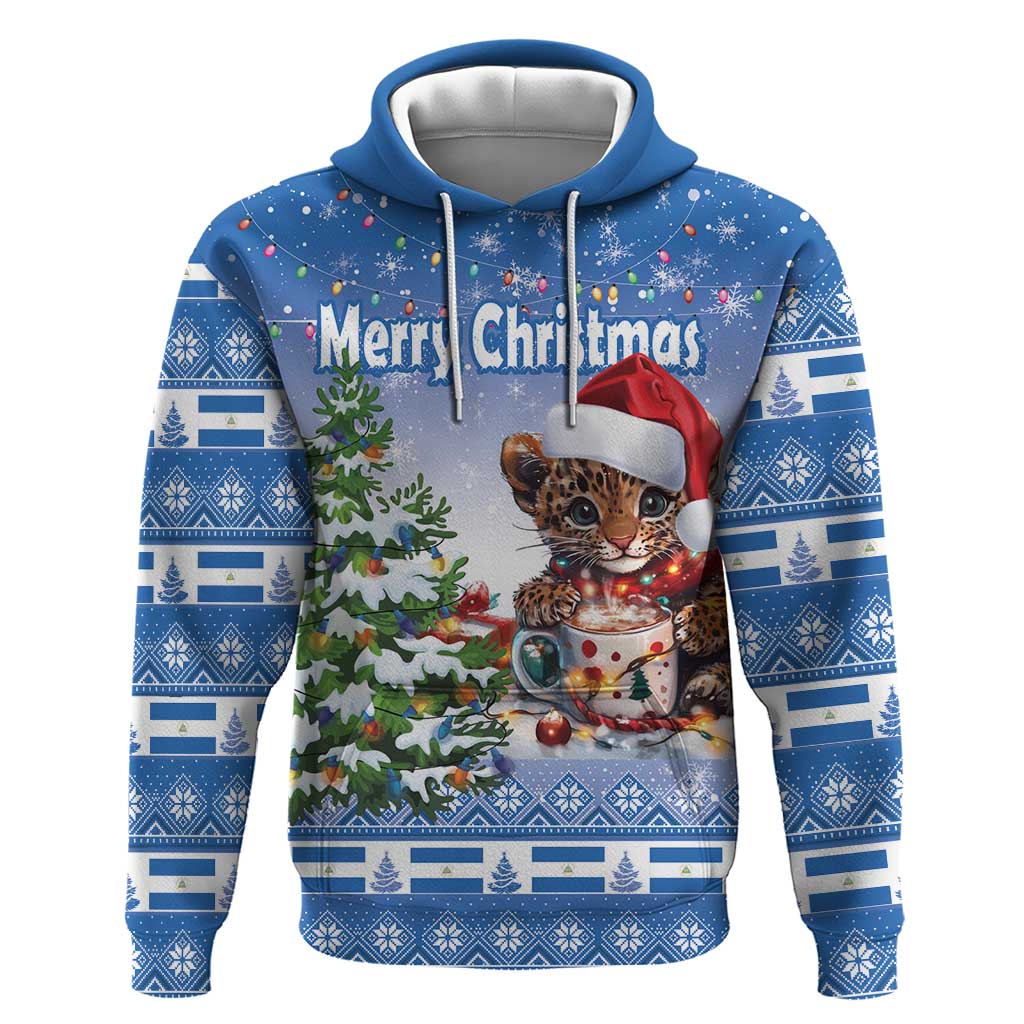 Personalized Nicaragua Christmas Hoodie Panthera Onca Cute With Christmas Tree - Wonder Print Shop