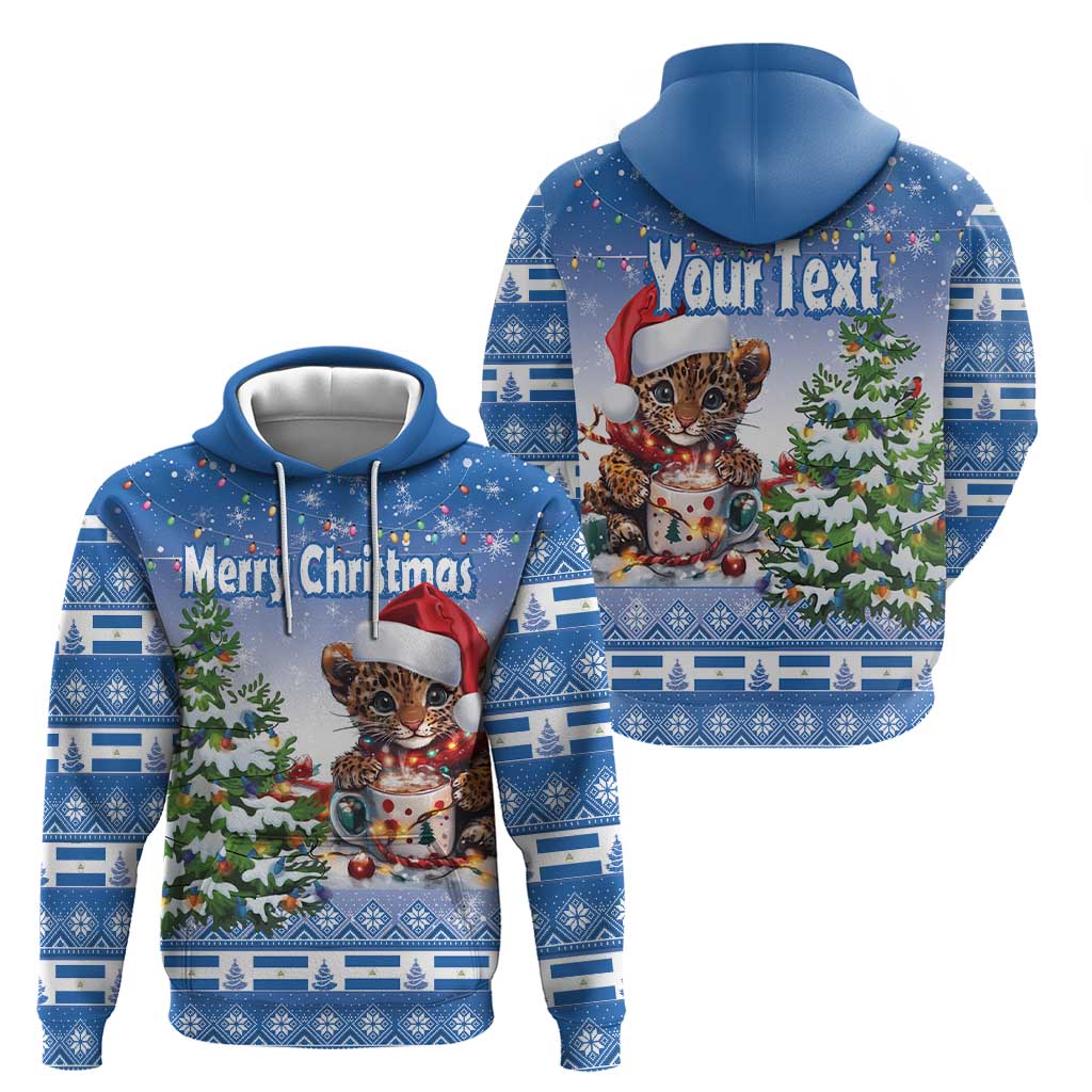 Personalized Nicaragua Christmas Hoodie Panthera Onca Cute With Christmas Tree - Wonder Print Shop