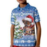 Personalized Nicaragua Christmas Kid Polo Shirt Panthera Onca Cute With Christmas Tree - Wonder Print Shop