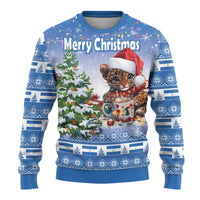 Personalized Nicaragua Christmas Ugly Christmas Sweater Panthera Onca Cute With Christmas Tree - Wonder Print Shop